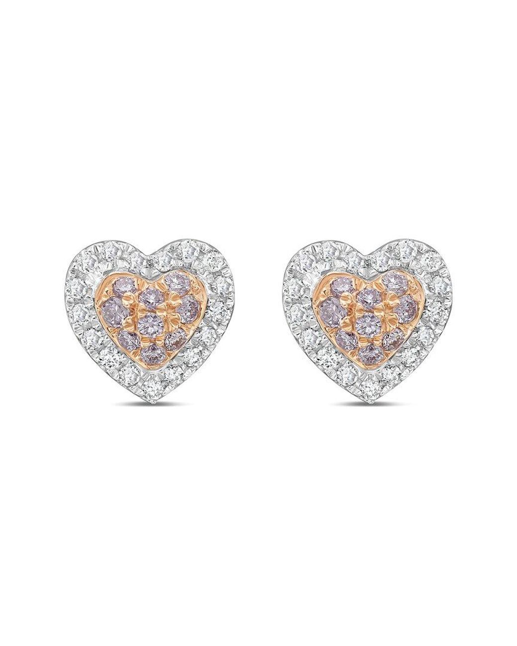 John DiGangi White 14K Rose 0.20 Ct. Tw. Diamond Earrings