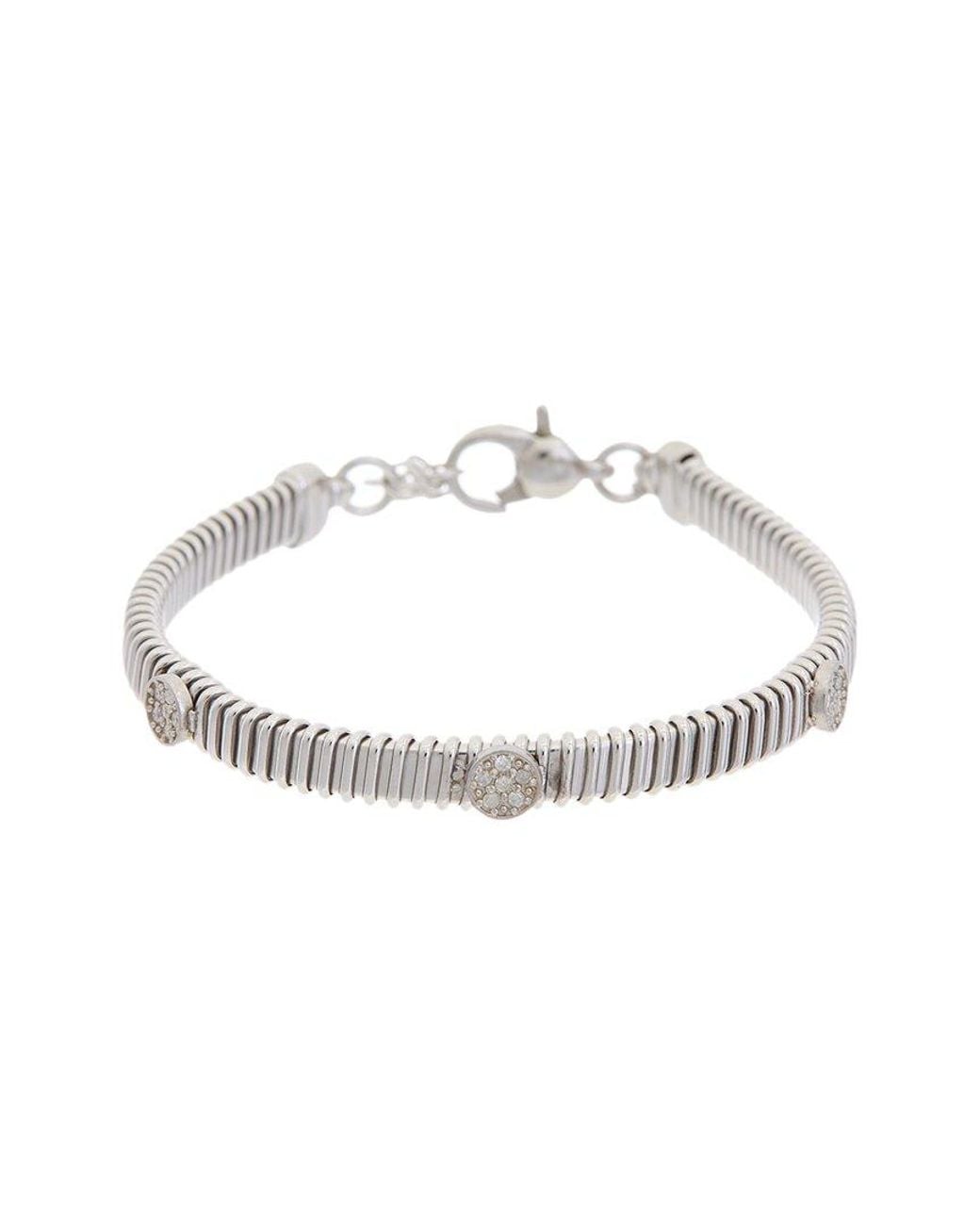 Meshmerise White 18K Over 0.12 Ct. Tw. Diamond Bracelet