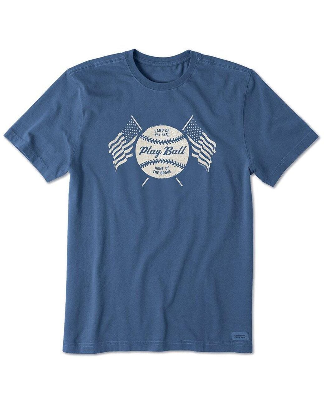Life Is Good. Blue Crusher T-Shirt for men