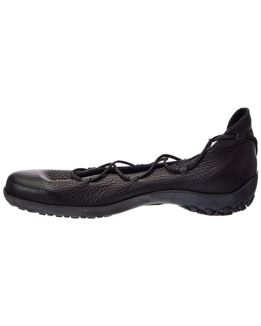 Arche Black Pulkaz Leather Flat
