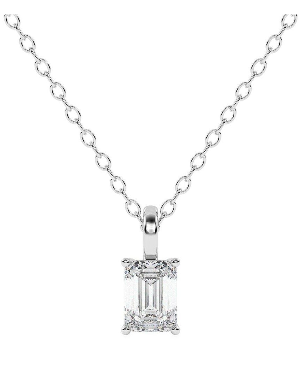 Lab Grown Diamonds Metallic 14K 1.00 Ct. Tw. Lab-Grown Diamond Necklace