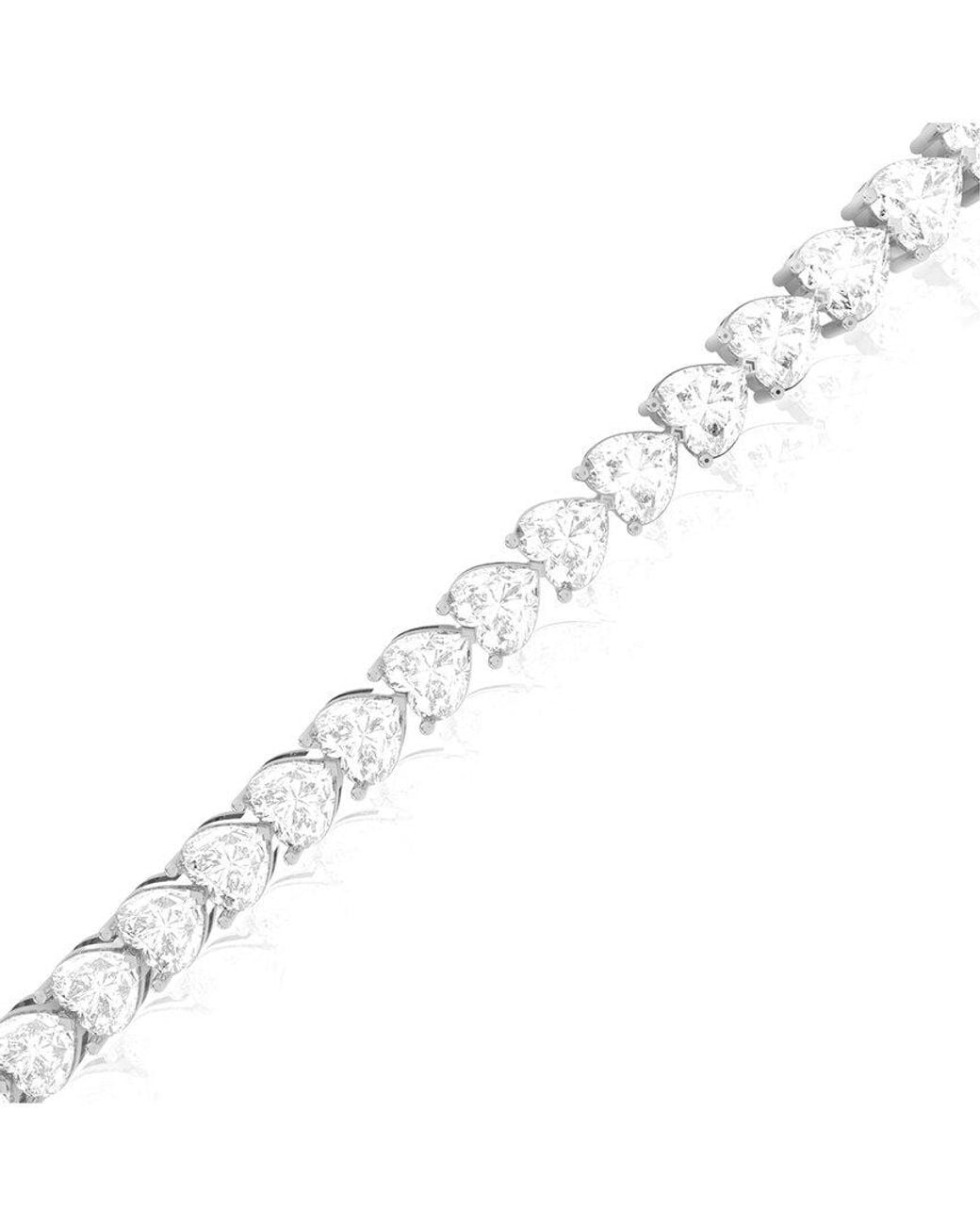 Amairah White 14K 15.00 Ct. Tw. Lab-Grown Diamond Tennis Bracelet