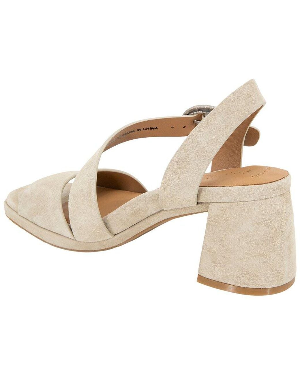 Gentle Souls Natural By Kenneth Cole Roma Suede Sandal