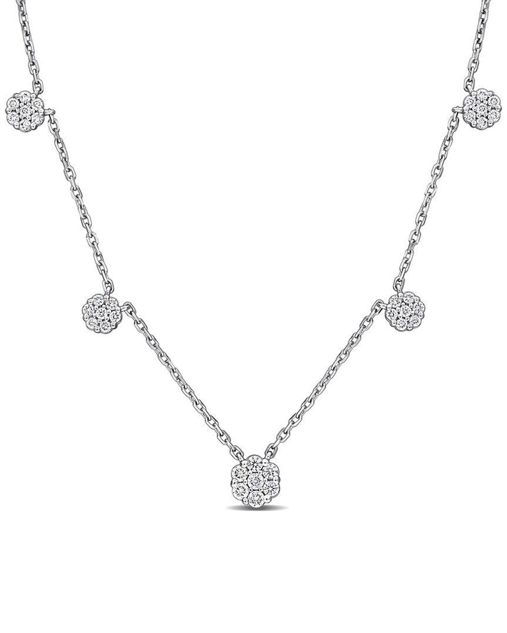 Rina Limor Metallic 14K 0.38 Ct. Tw. Diamond Station Necklace