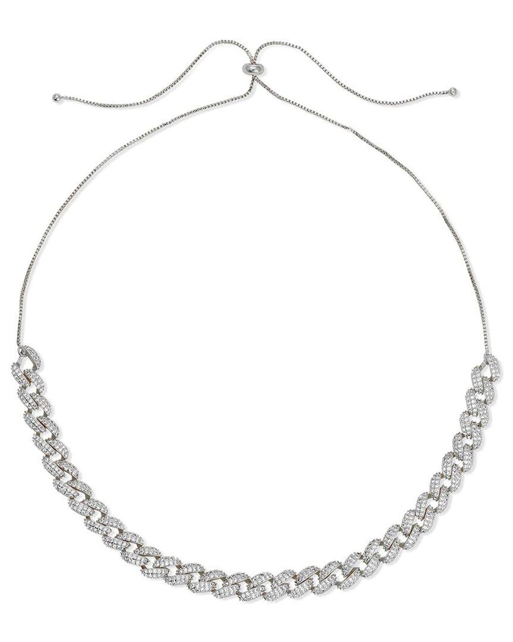 Eye Candy LA Metallic Cz Chain Necklace