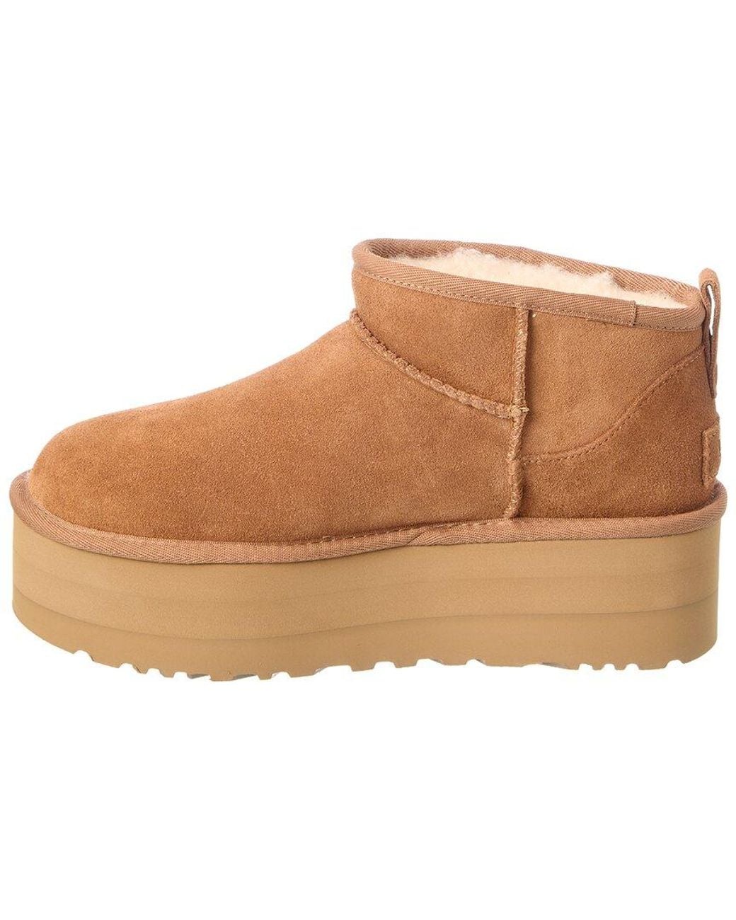 Ugg Brown Classic Ultra Mini Suede Platform Boot
