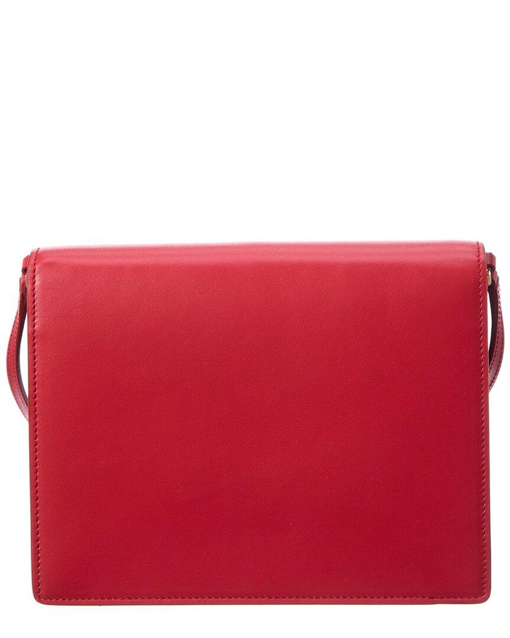 Dolce & Gabbana Red Logo Leather Shoulder Bag