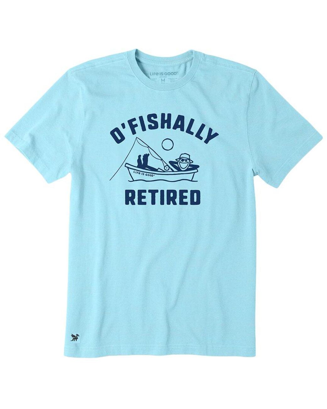 Life Is Good. Blue Crusher T-Shirt for men