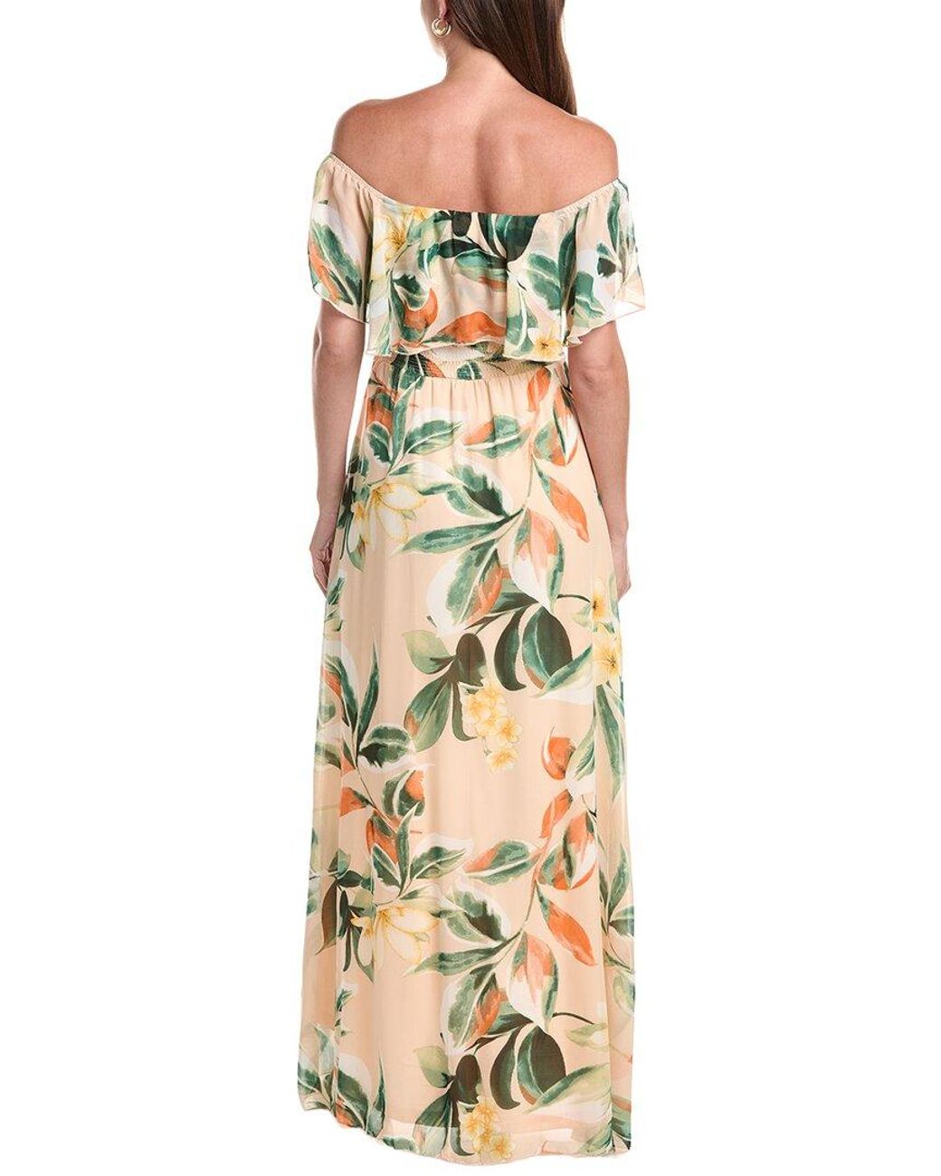 Marion Metallic Floral Maxi Dress