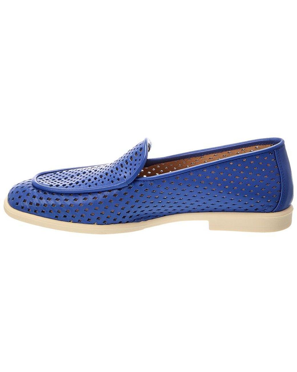 Baldinini Blue Leather Loafer