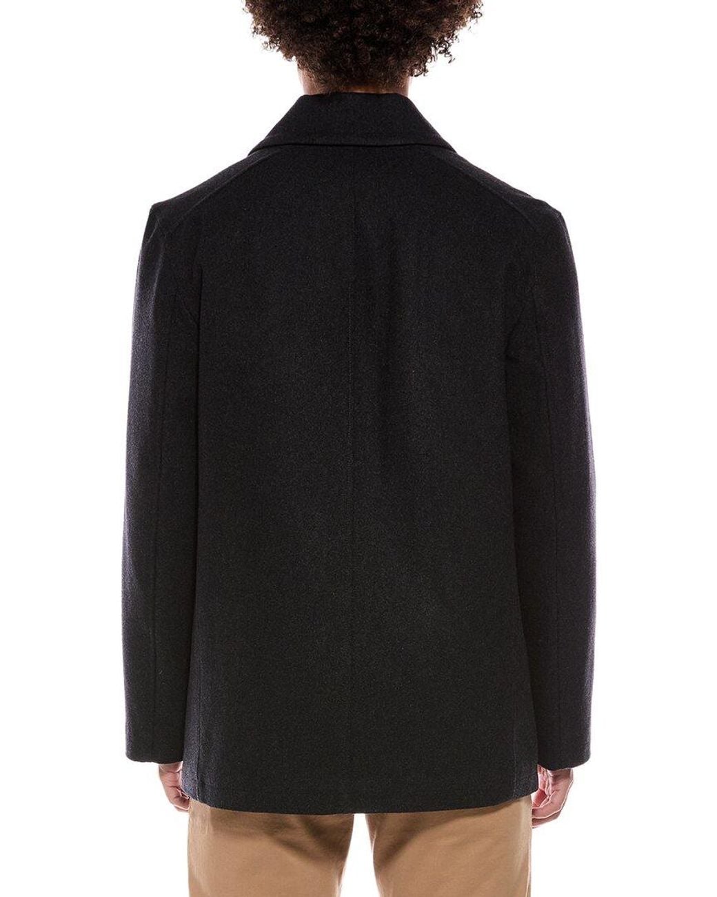 Nautica Black Wool-Blend Coat for men