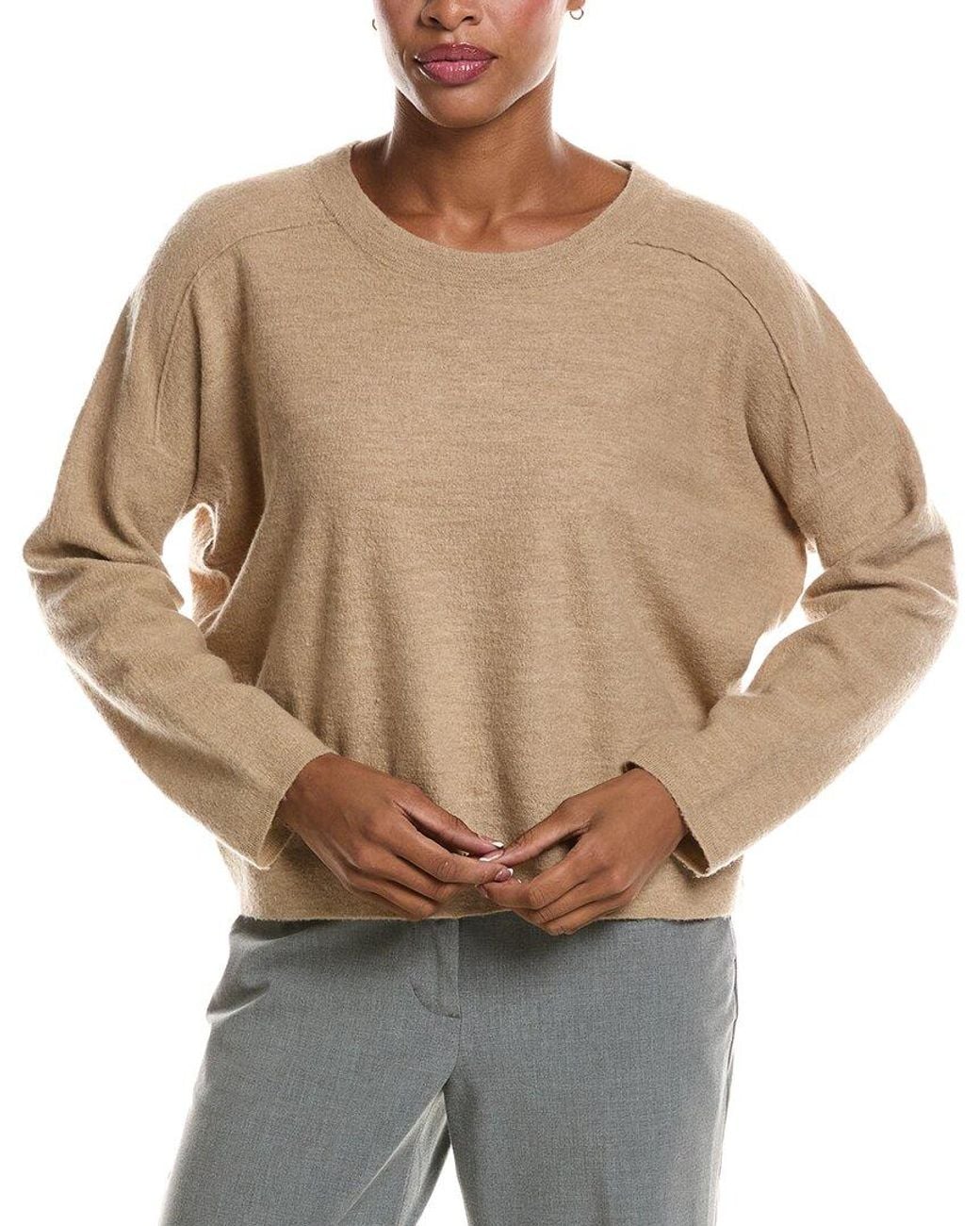 Eileen Fisher Natural Knit Wool Sweater
