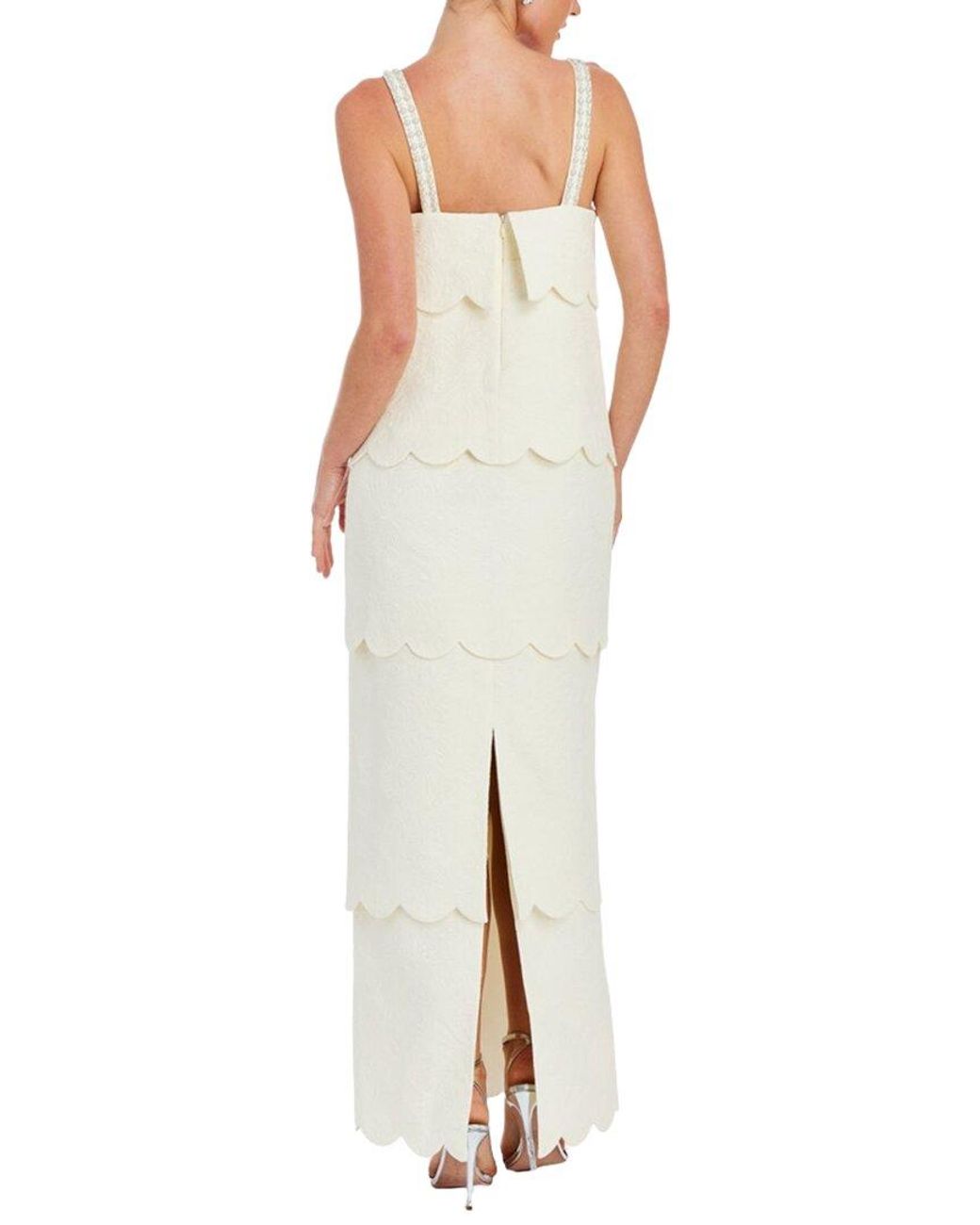 mestiza White Citrine Tiered Gown