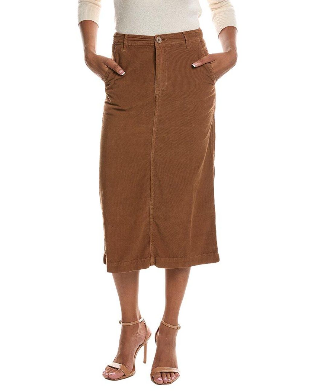 Velvet By Graham & Spencer Brown Fia Corduroy Skirt