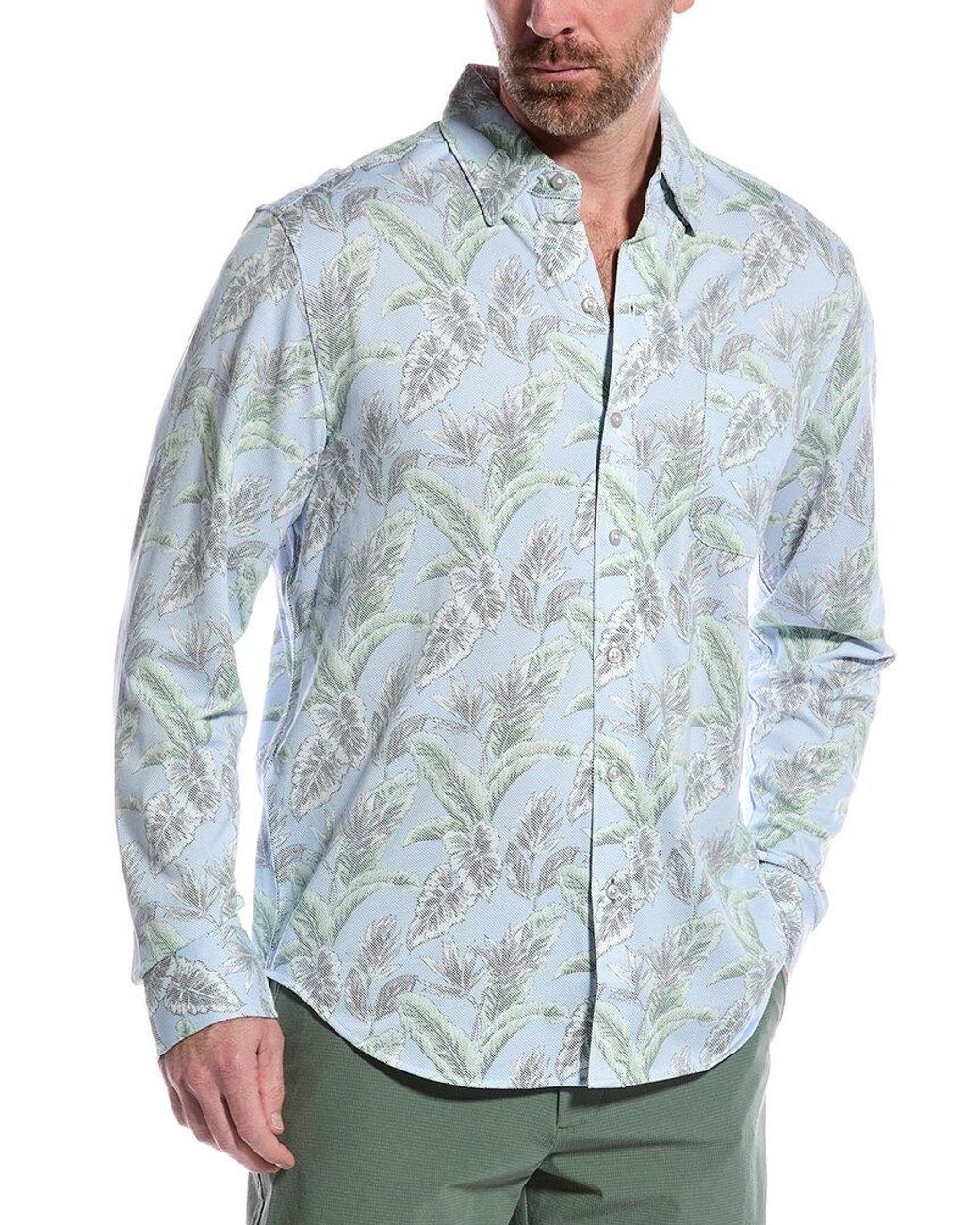 Tommy Bahama Blue San Lucio Vibrant Fronds Shirt for men