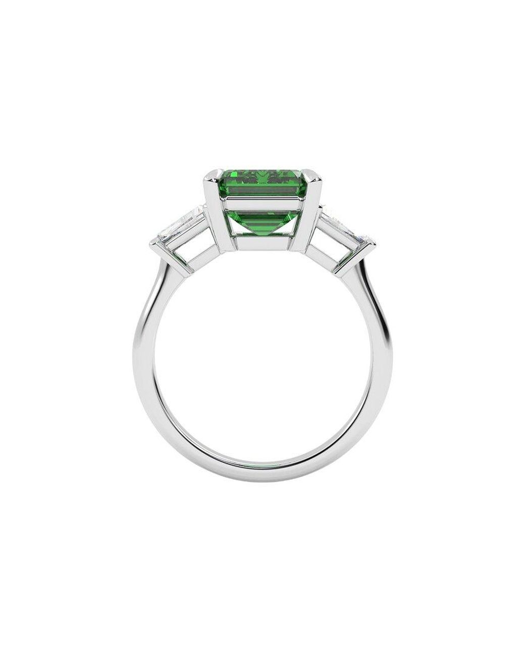 VOWE Green 14K 6.00 Ct. Tw. Lab-Grown Diamond & Lab-Grown Emerald Ring