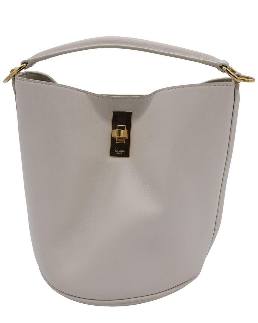 Céline White Leather Teen Bucket 16 Bag (authentic Pre-loved)