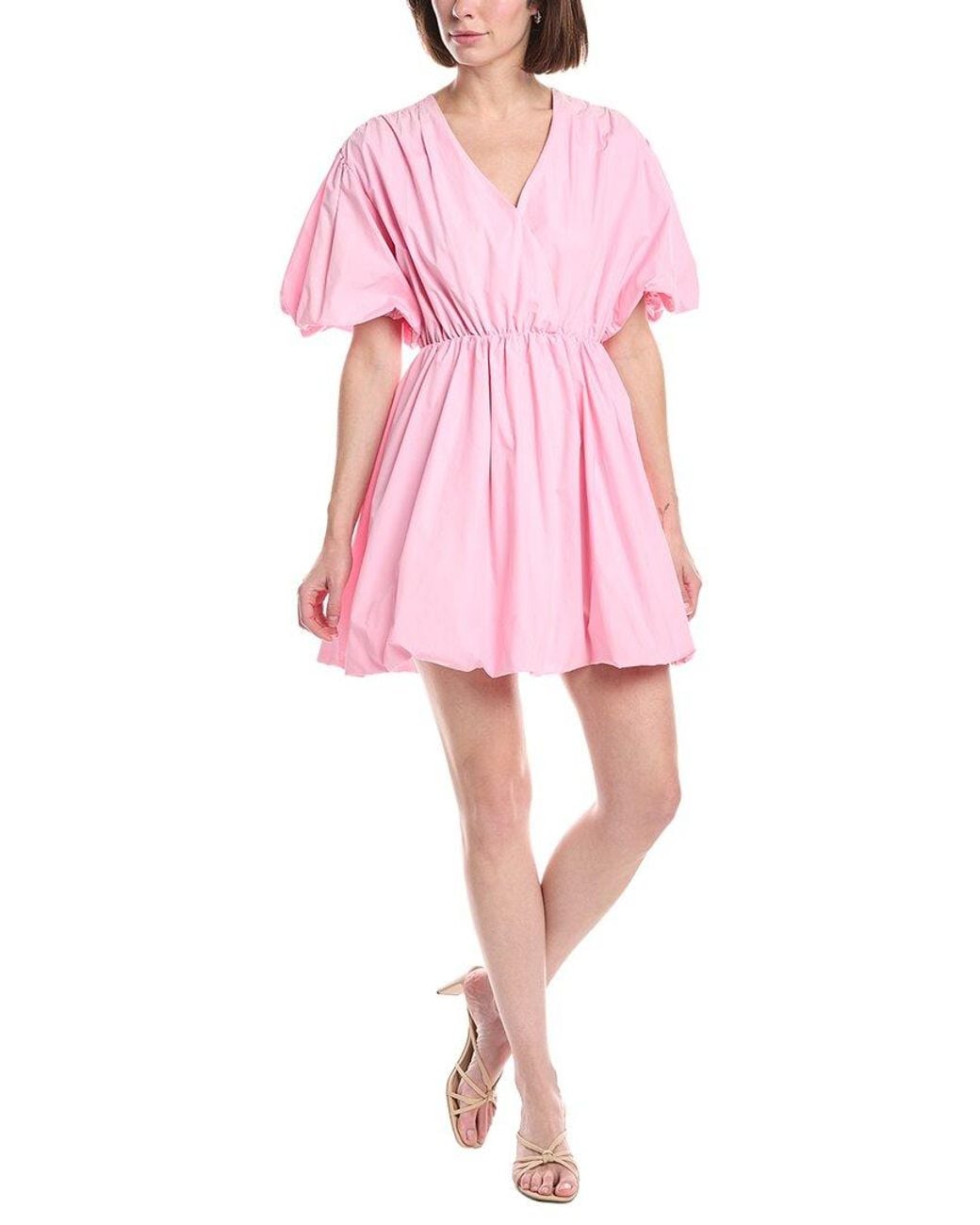 Beulah London Pink Bubble Mini Dress