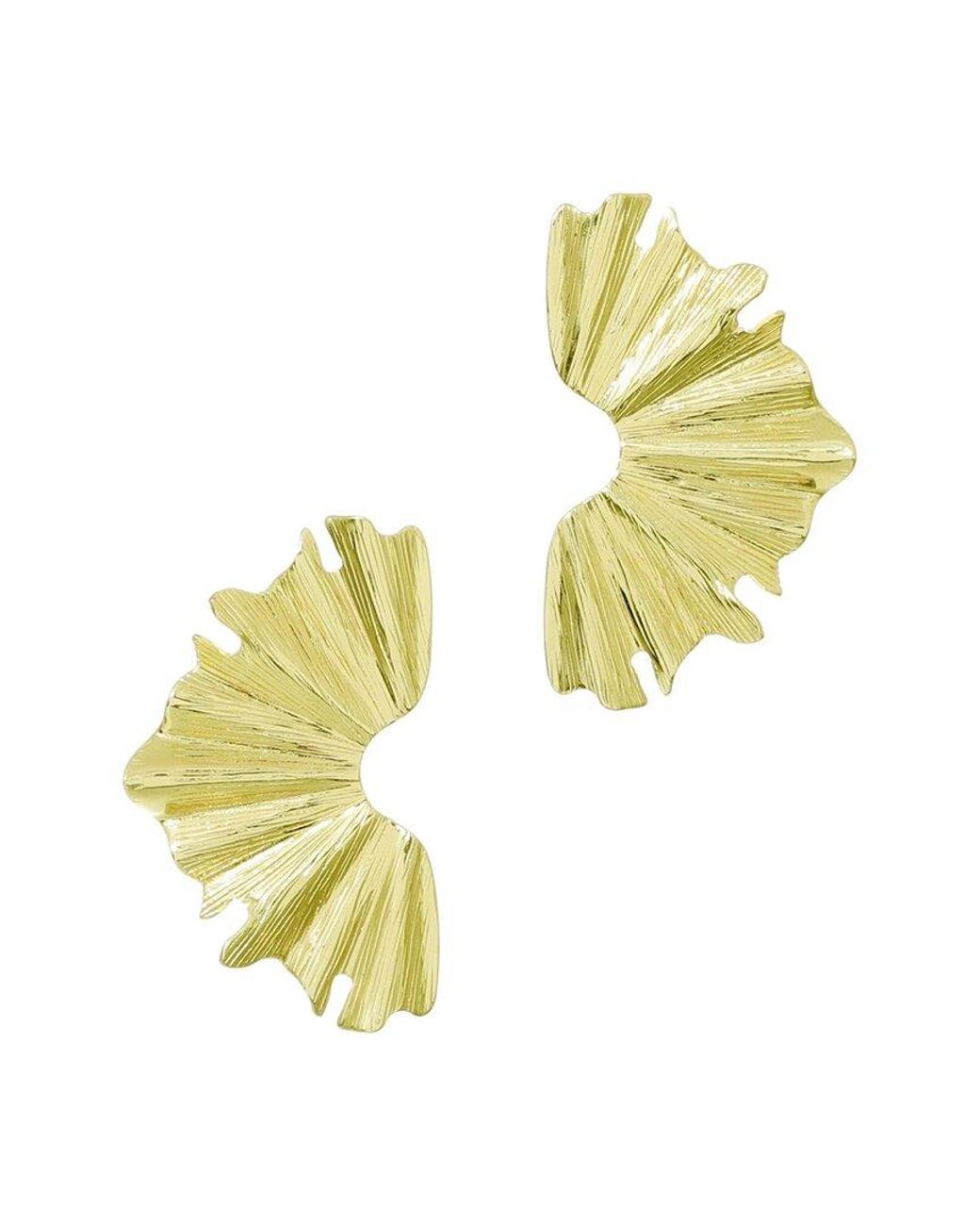 Adornia Metallic Plated Wave Statement Earrings