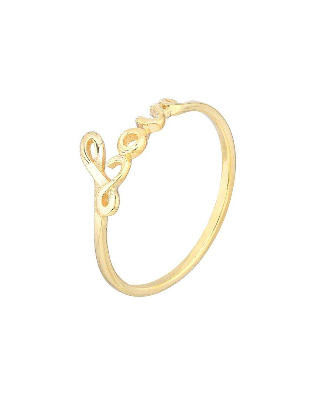 HAWLEY ST Metallic 14K Love Ring