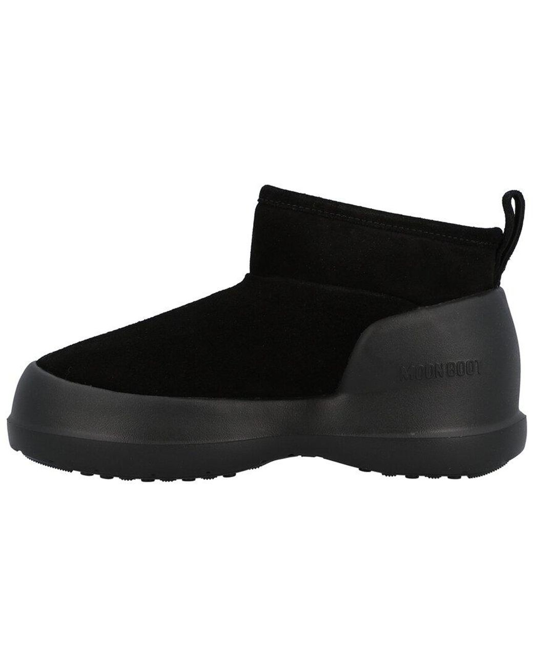 Moon Boot Black Mezzaluna Low Leather Boot