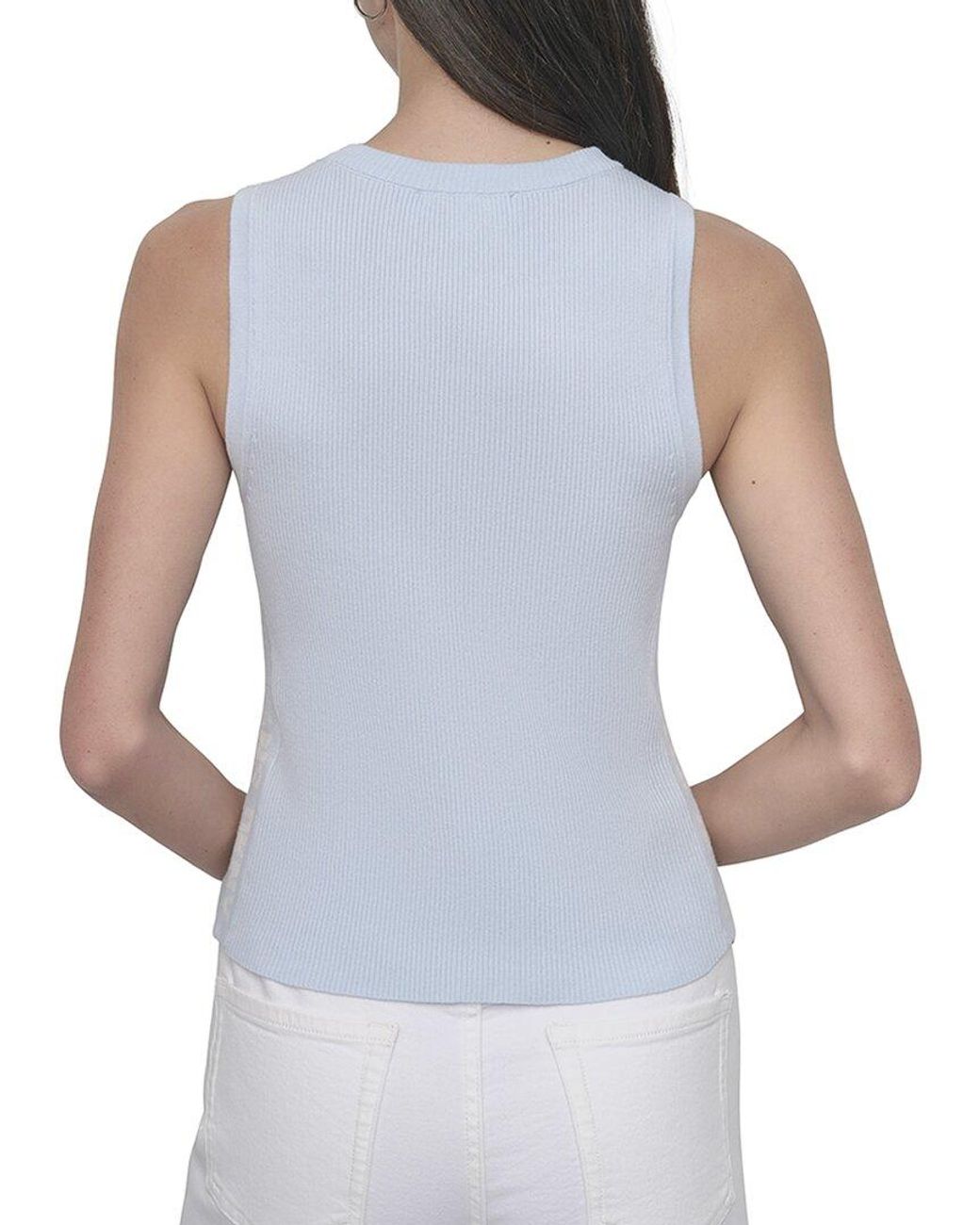 DKNY Blue Side Logo Top