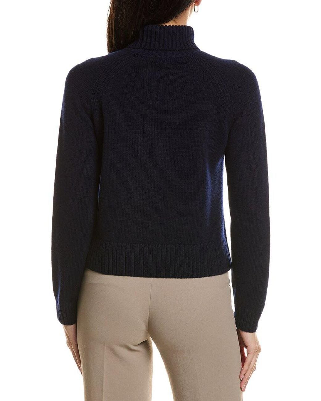 Hannah Rose Merino Wool Ski Raglan Turtleneck Sweater in Red | Lyst