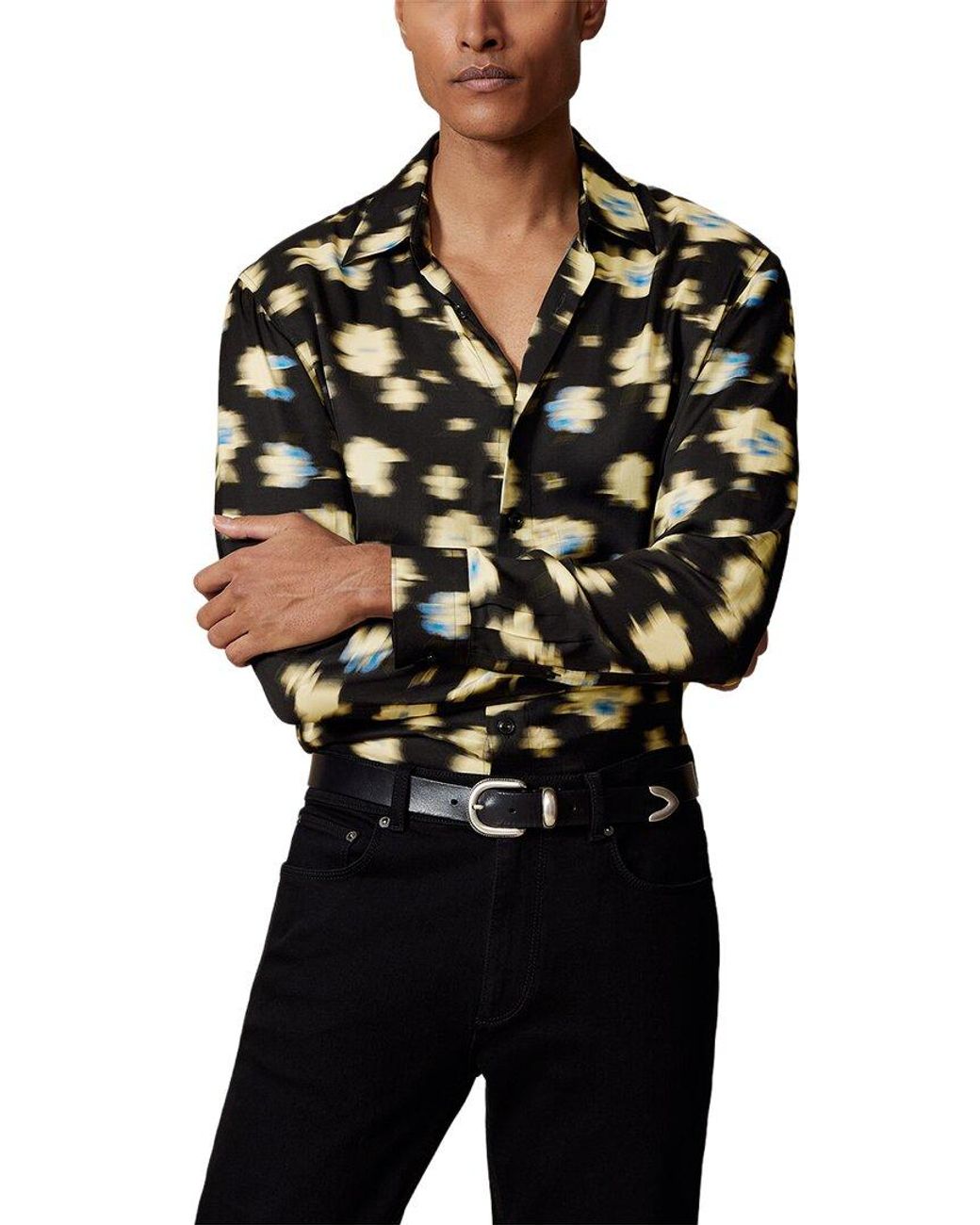 Reiss Black Petal Casual Shirt for men