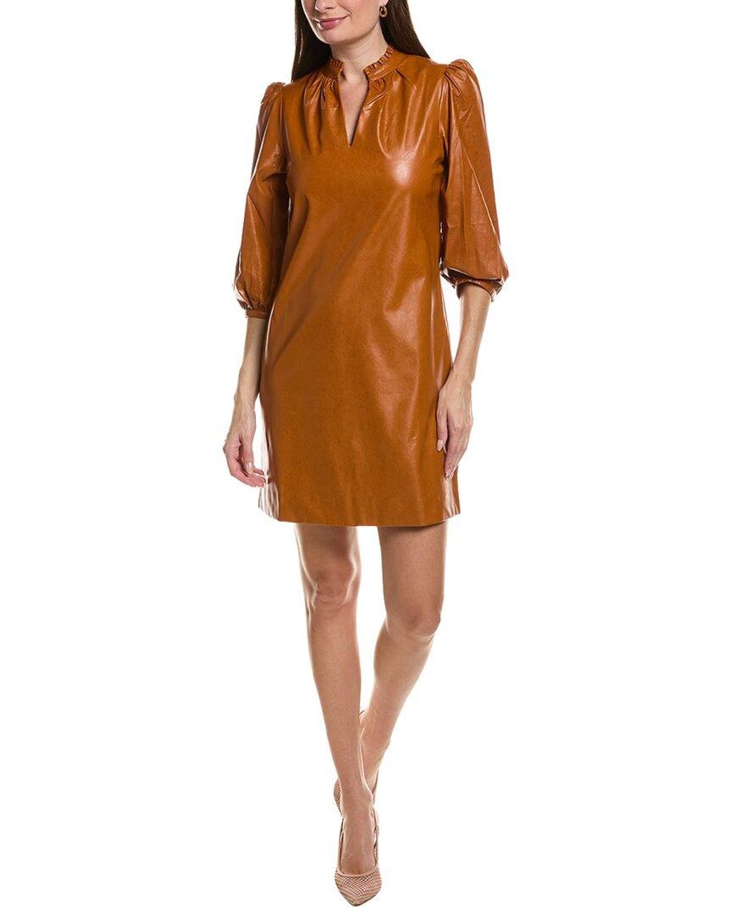 tyler boe Brown Sherri Vegan Leather Dress