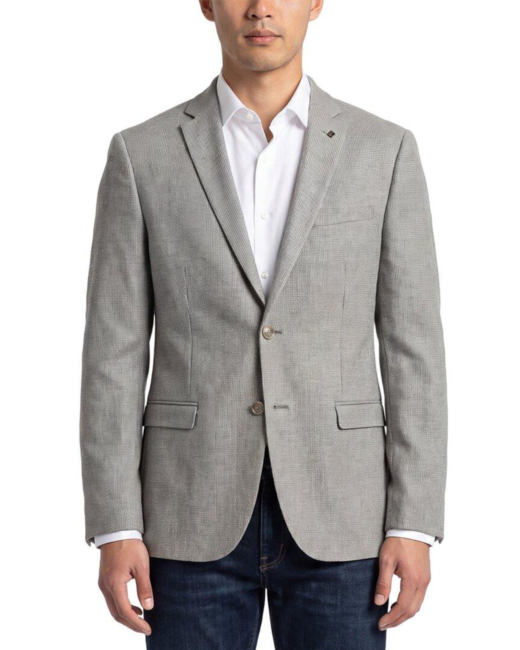 Corneliani Gray Cc Collection Virgin Wool Jacket for men