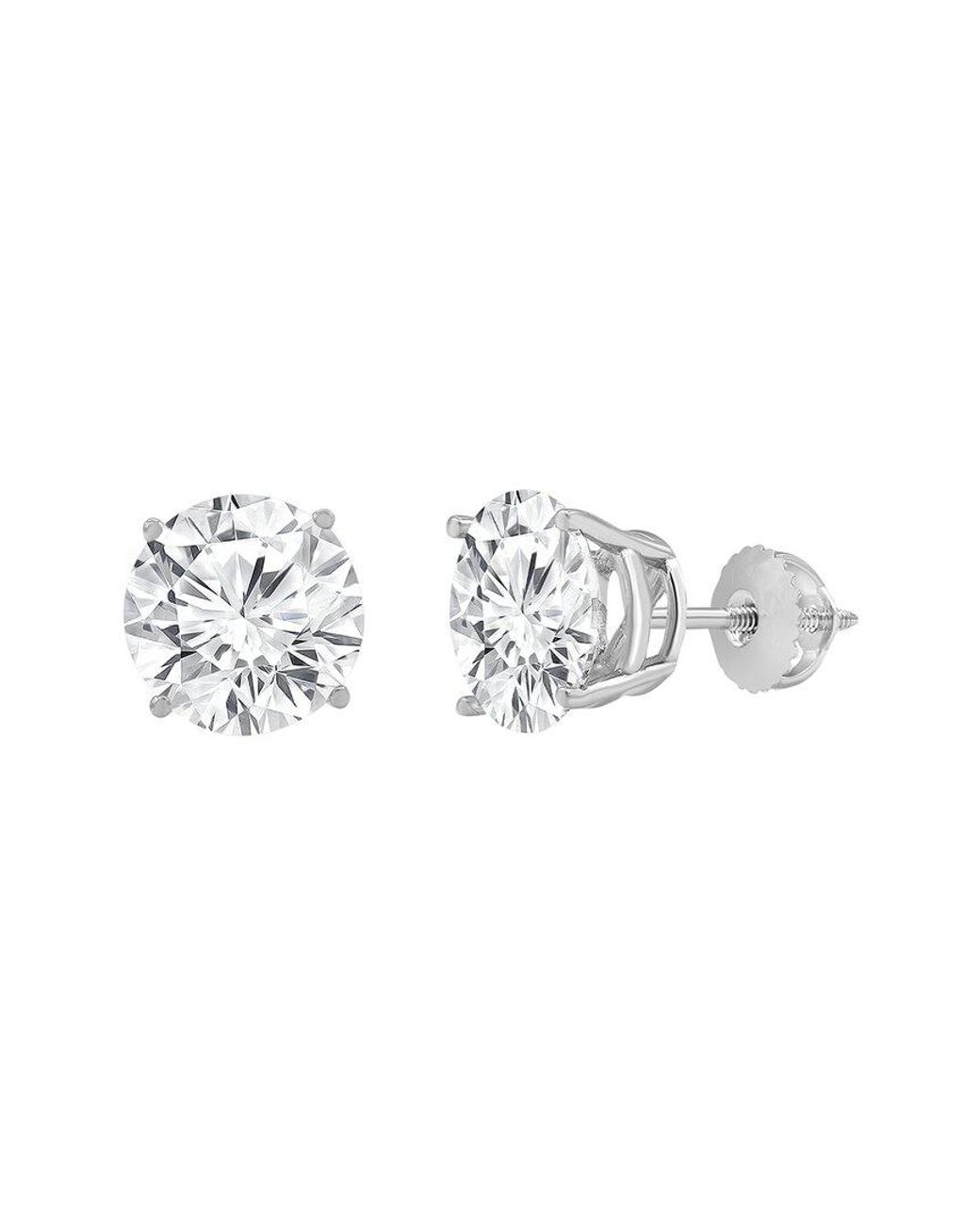 Lab Grown Diamonds Metallic Prong-Set Lab-Grown Diamond Stud Earrings