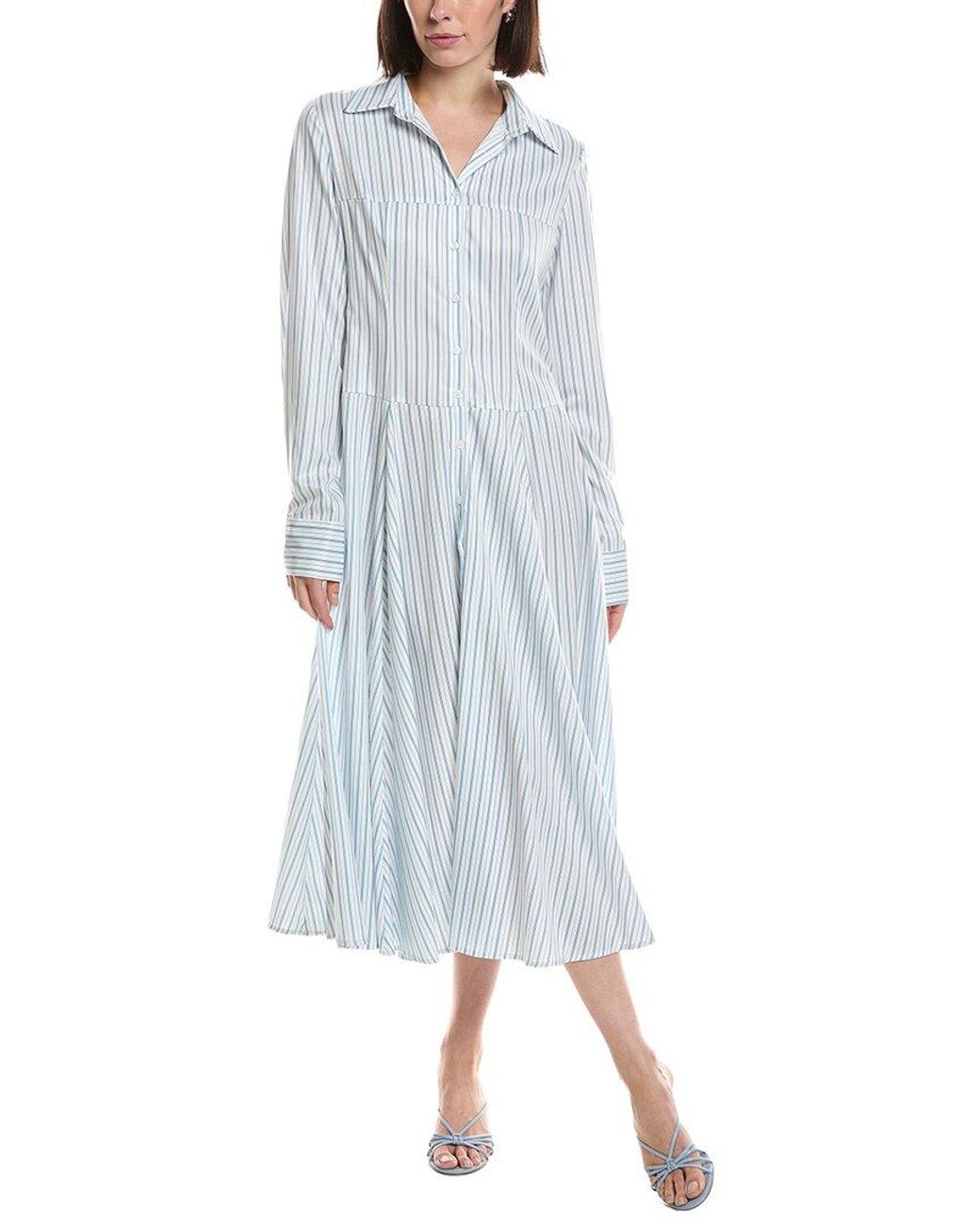 HL Affair Blue Long Sleeve Midi Dress