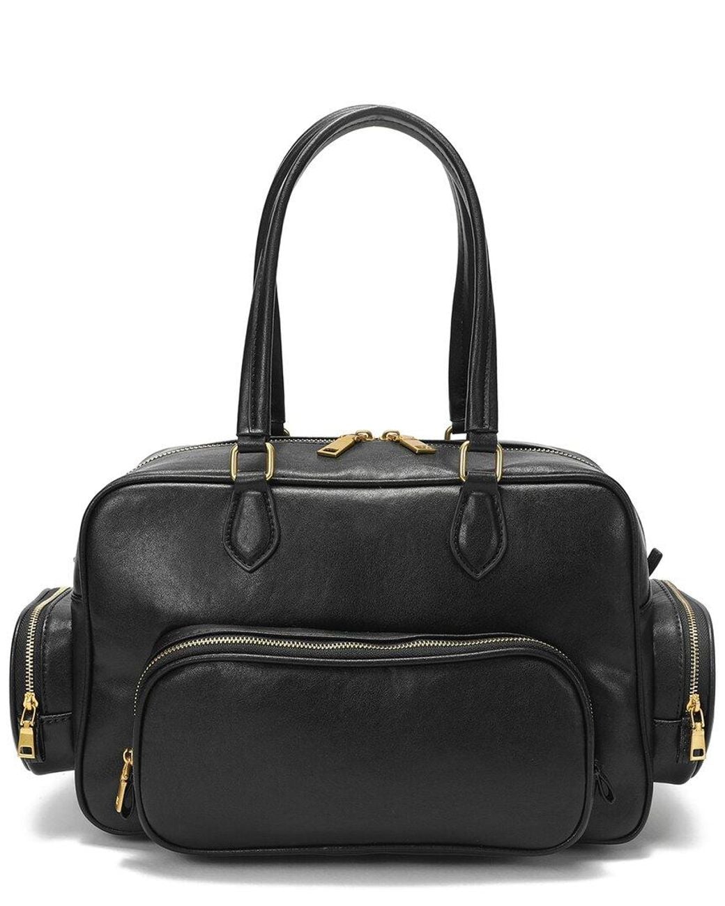 Tiffany & Fred Paris Black Large Leather Satchel