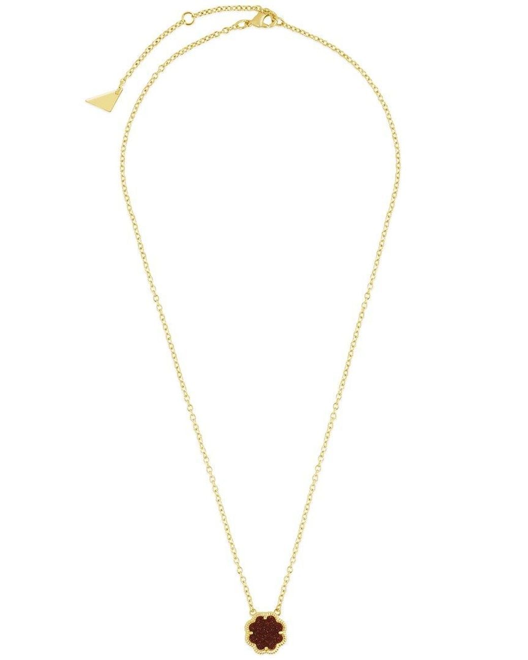 Sterling Forever Multicolor 14K Plated Rose Petal Pendant Necklace