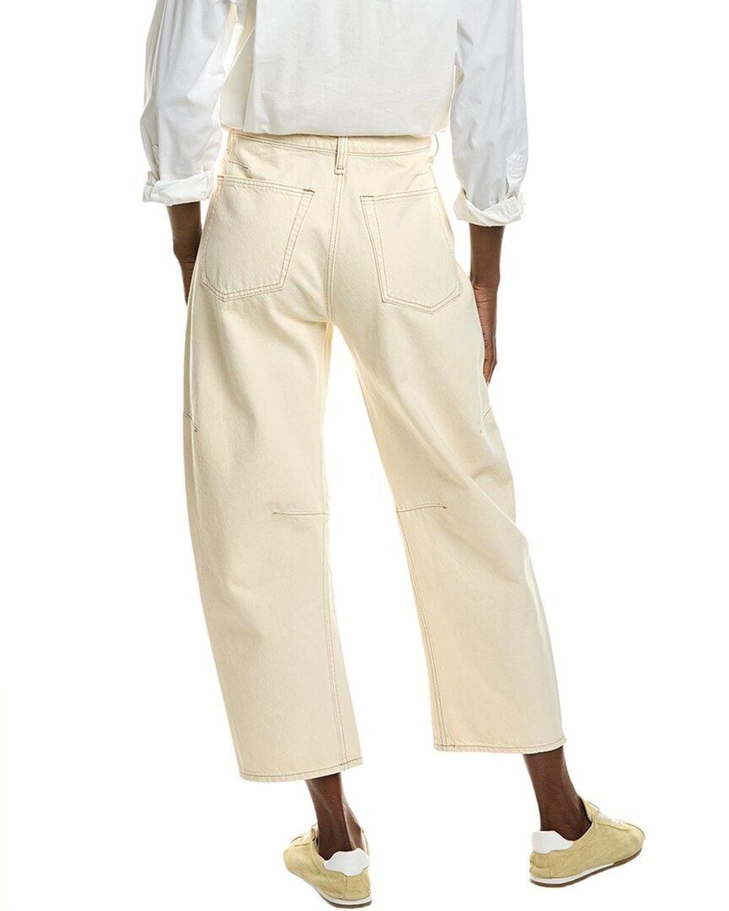 Rag & Bone Natural Chase High-rise Ecru Barrel Jean