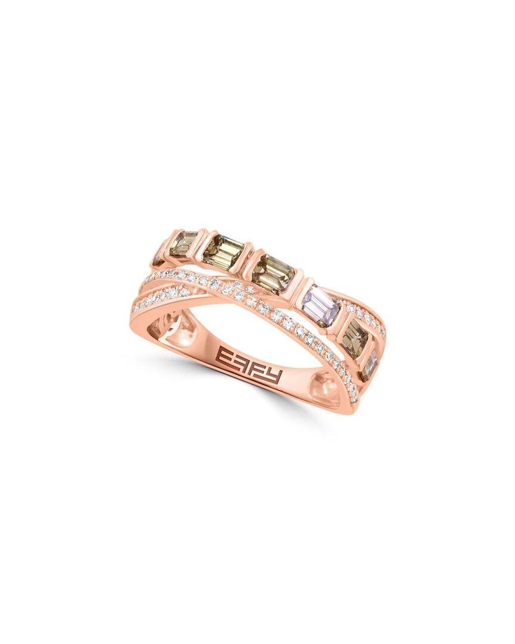 Effy Fine Jewelry White 14K Rose 1.07 Ct. Tw. Diamond Ring