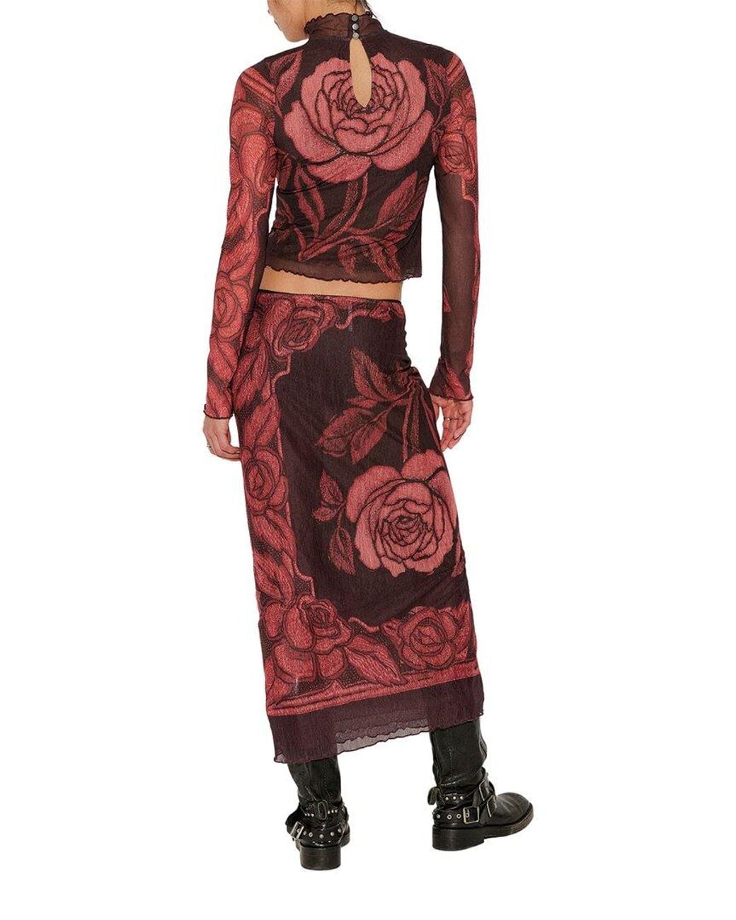Free People Red 2Pc The Shadow Set