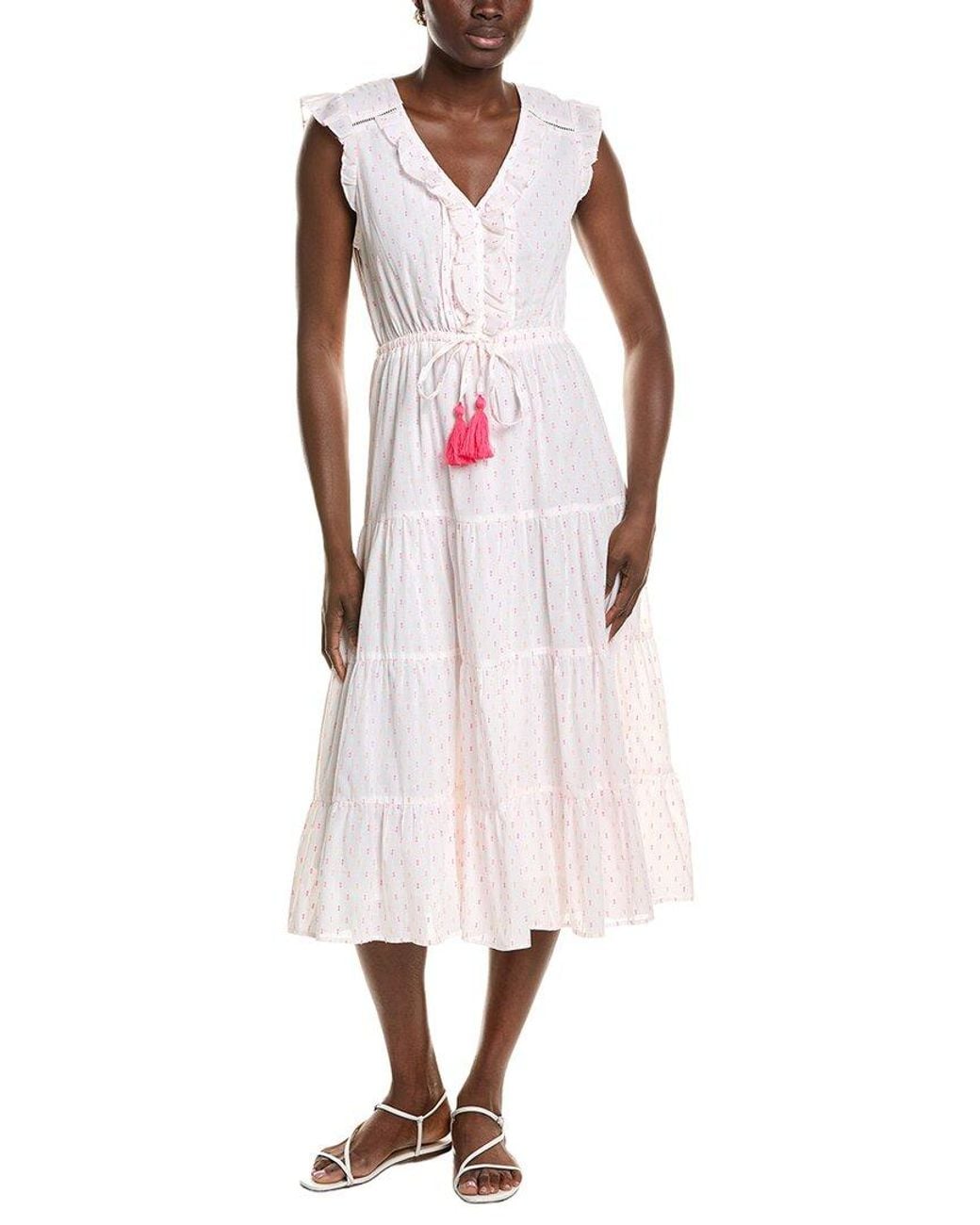 MER ST BARTH Red Giselle Maxi Dress
