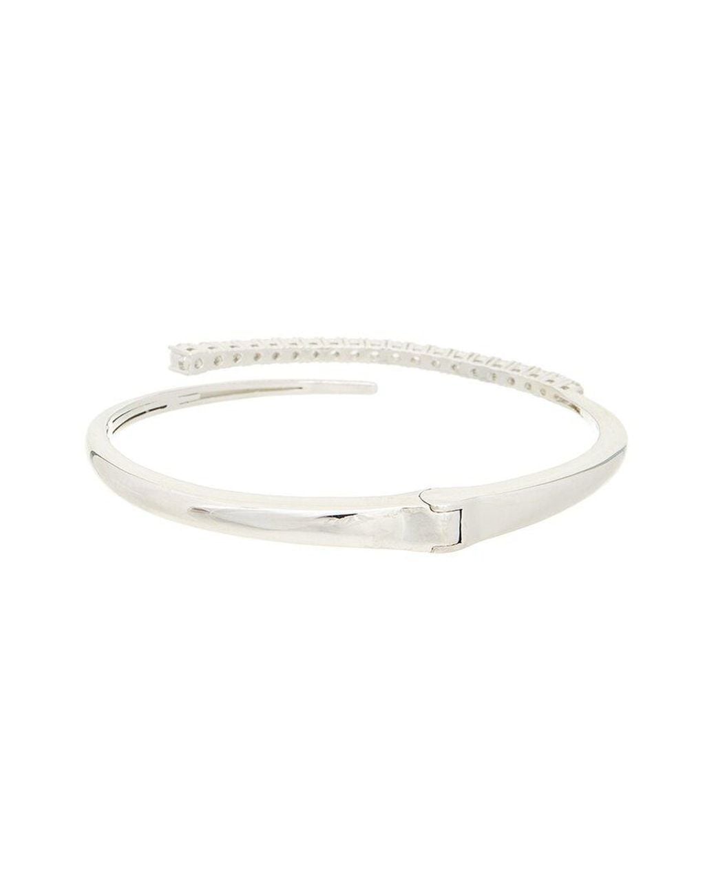 Juvell White Cz 18K Plated Bangle Bracelet