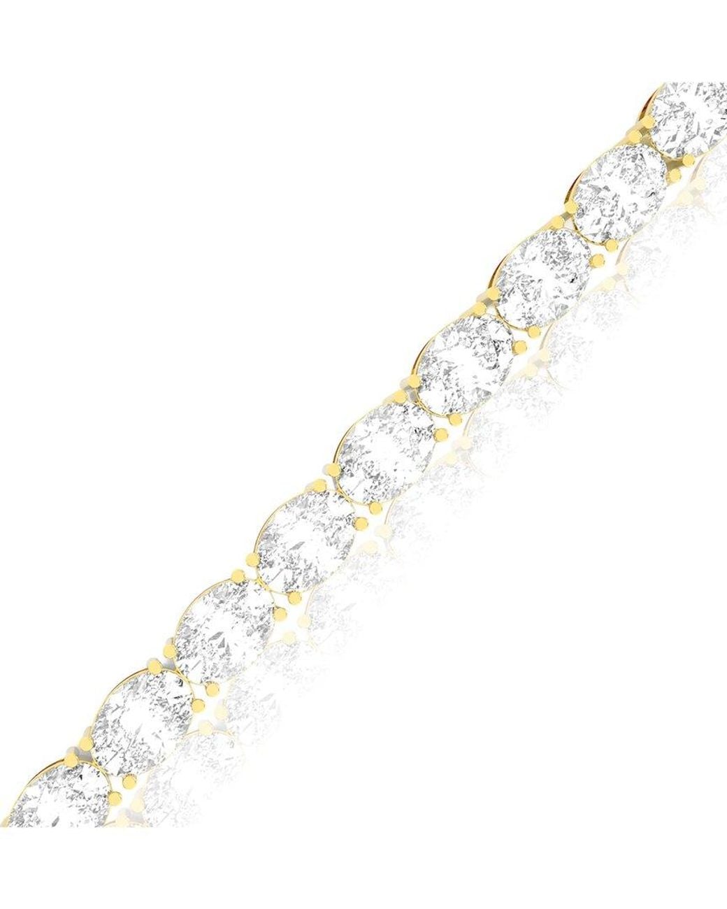 Amairah Metallic 14K 15.00 Ct. Tw. Lab-Grown Diamond Tennis Bracelet