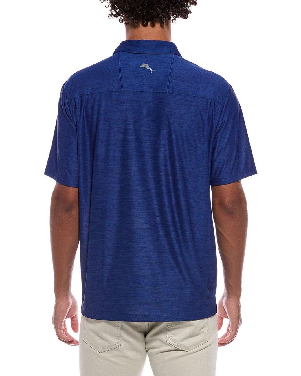 Tommy Bahama Blue Palm Coast Hibiscus Border Polo Shirt for men