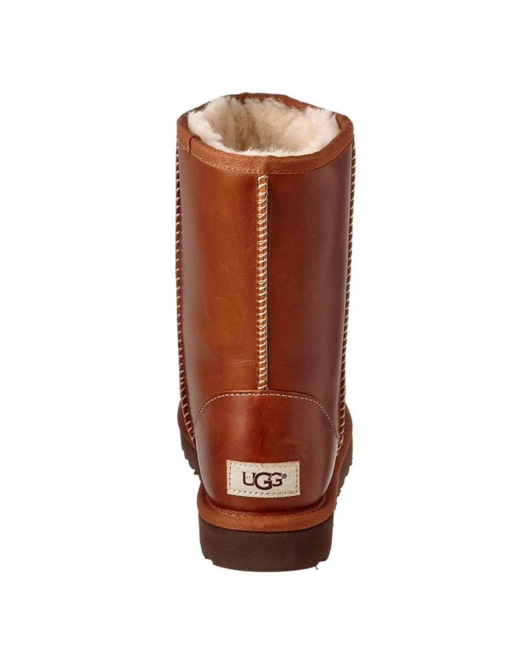 UGG Women's Classic Short Water-resistant Leather Boot in Brown