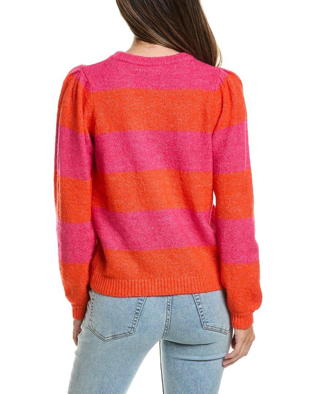 Ichi Red Ihdusty Stripe Sweater