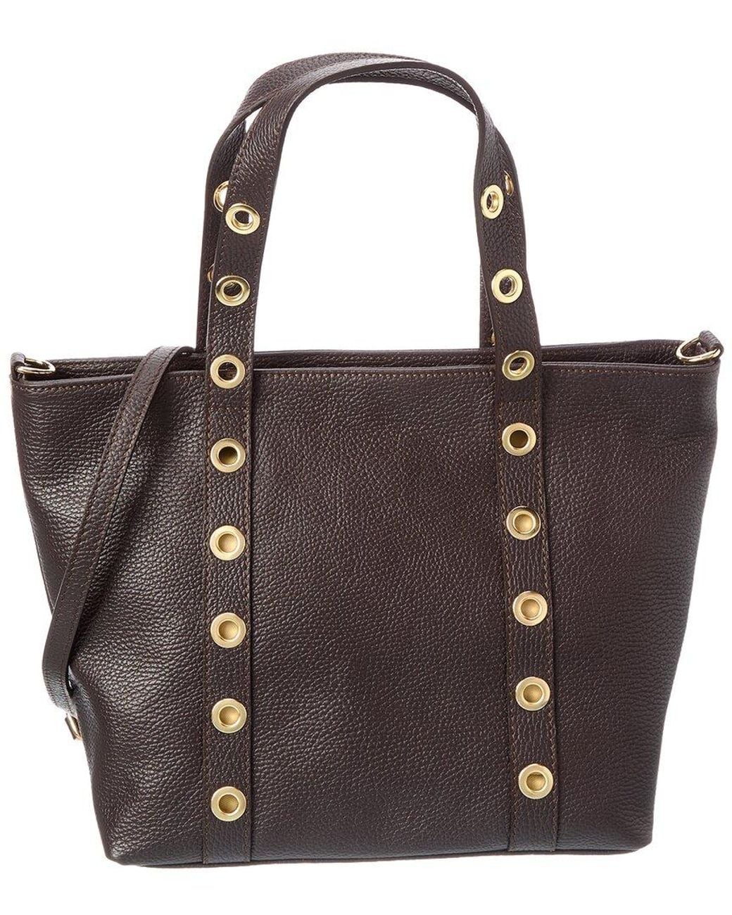 Isabella Rossetti Brown Stella27 Leather Studded Tote