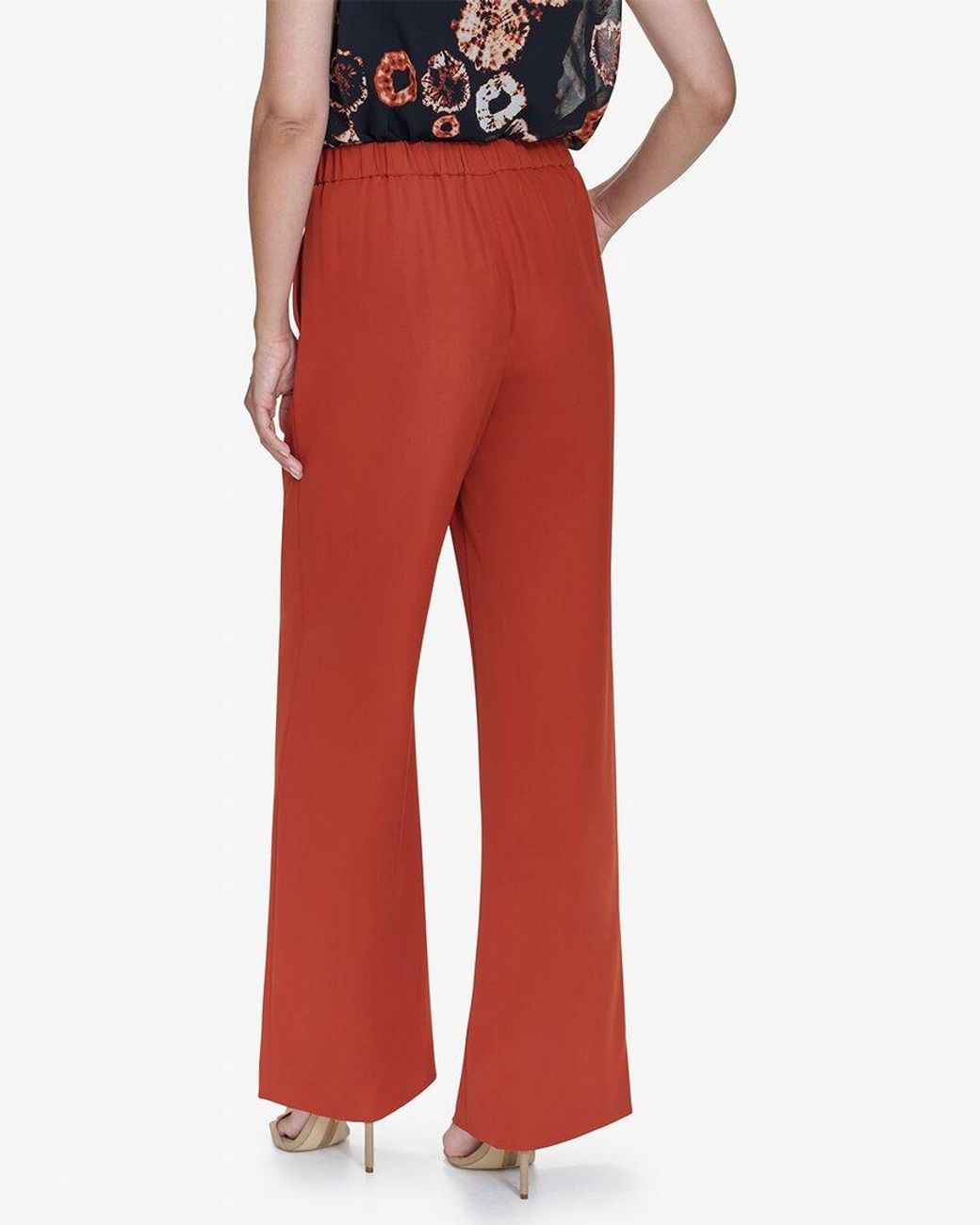 Halston Heritage Red Slim Flare Trouser