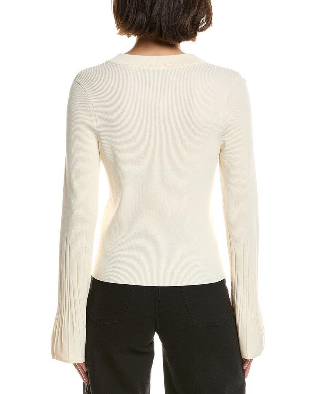 Rag & Bone White Austen V-Neck Sweater