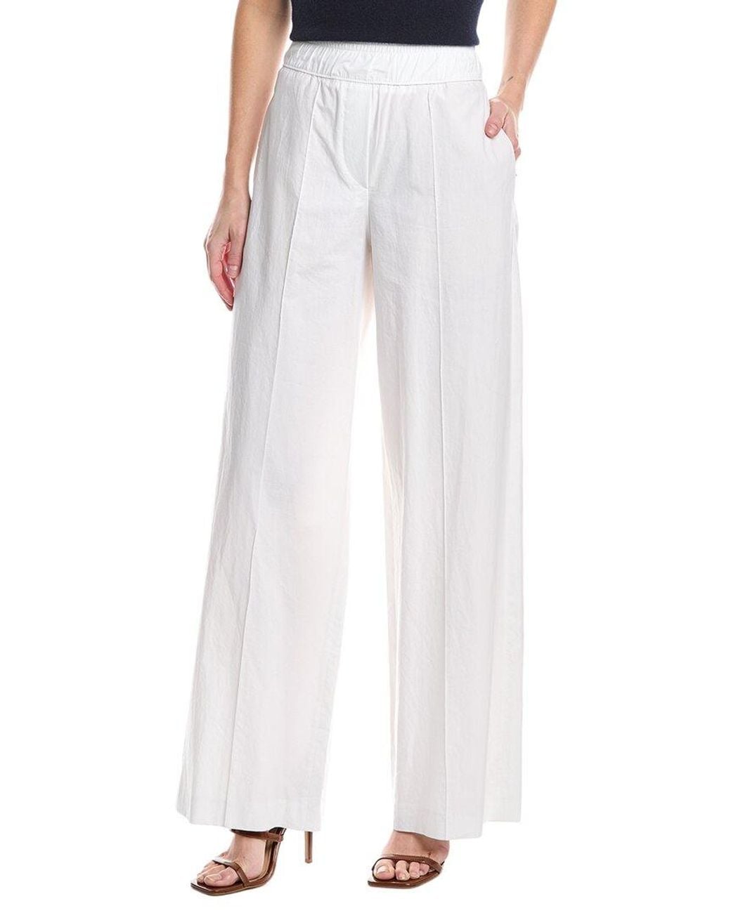 Brunello Cucinelli White Pull-On Pant