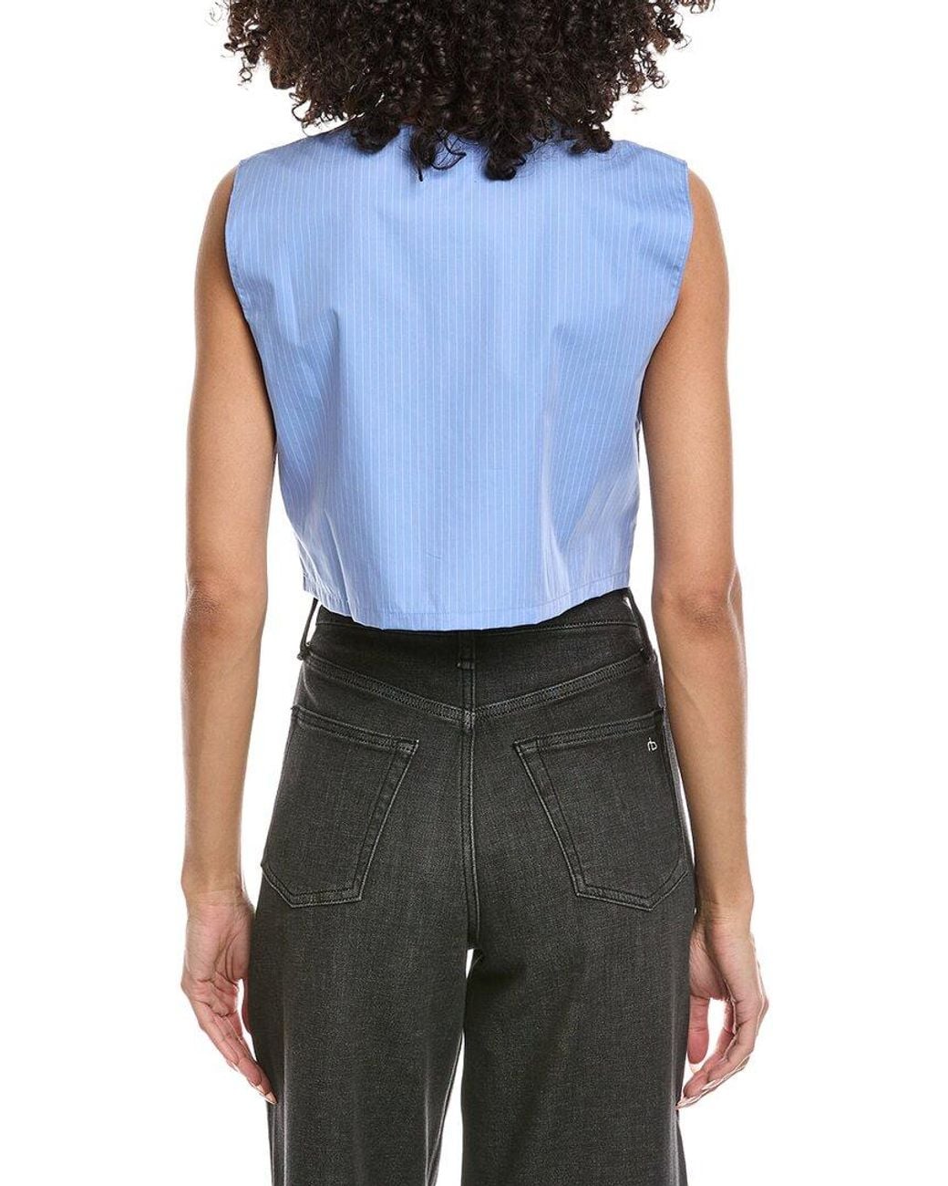 Leset Blue Yoshi Crewneck Vest