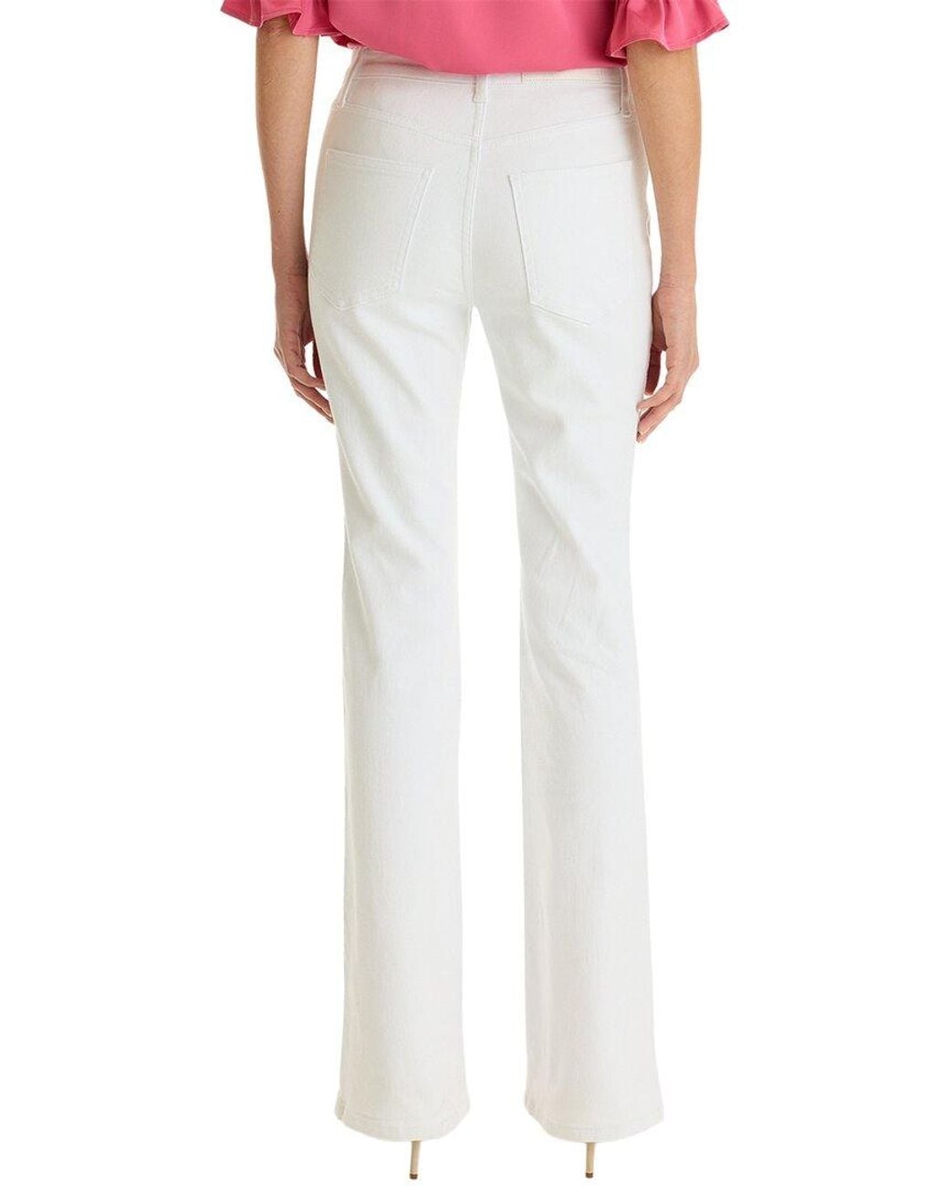 The Noli Shop White Petite Allegra Bootcut Jean