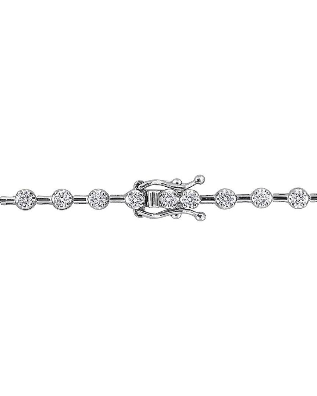 Rina Limor White 14K 1.57 Ct. Tw. Diamond Station Bracelet